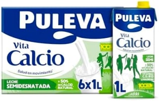 Puleva Calcio Leche Semidesnatada - Pack 6 x 1Lt por 5.70€