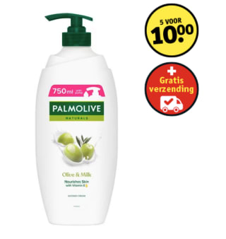 5 Stuks Palmolive Naturals Ultra Moisturization Douchemelk 750ml voor €10