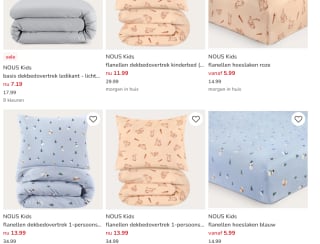 NOUS Kids beddengoed met tot 70% korting bij Kleertjes