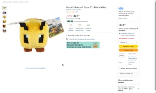 Peluche Bee Minecraft 8" por $442 | Amazon