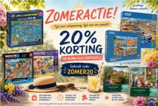 20% korting op bijna alle legpuzzels bij Puzzlefun