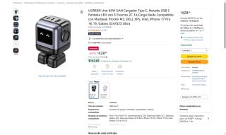 Cargador UGREEN 65W por $428 | Descuento Amazon