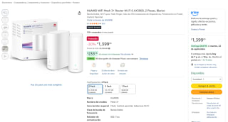 HUAWEI WiFi Mesh 3+ (2 piezas) por $1,399 en Amazon