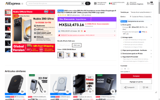 Nubia Z80 Ultra 5G 256GB por $11,954 | AliExpress