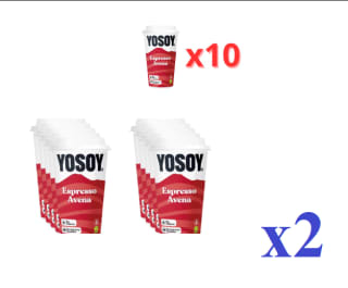 2 Packs de 10 ud x 230ml de YOSOY Café Avena Expresso por 9.98€