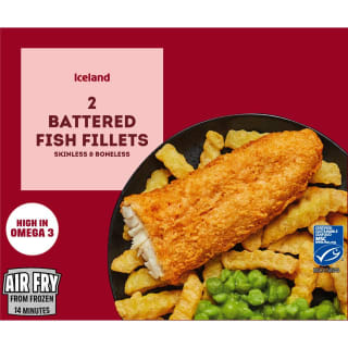 Iceland 2 Battered Fish Fillets 200g for £1 at Iceland