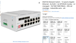 DIGITUS Netwerk Switch - 12-poorts Gigabit Ethernet voor €119,70 bij Amazon