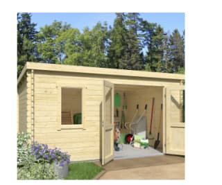 Abri de jardin Klikstrom Linda bois naturel à 1.149,90€