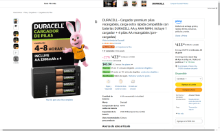 Cargador Duracell AA/AAA por $433 | Oferta Amazon