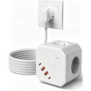 JSVER Cube Multiprise USB (3 prises, 3 ports USB, câble 1,5 m) à 13,59€ chez Amazon