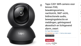TP-Link TAPO C201 bewakingscamera voor €17,90 bij Amazon
