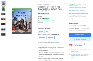 Assassin's Creed Black Flag por $979 | Mercado Libre
