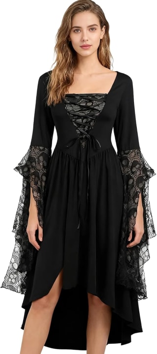 HONGHCL Disfraz Halloween Mujer Gothic por $149 en Amazon