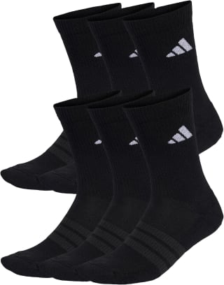 adidas Unisex — Lot de 6 chaussettes matelassées mi‑mollet pour 14,99€ chez Amazon