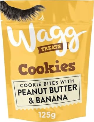 Wagg Cookie Bites Peanut Butter & Banana 125g (Pack of 7) for £2.80 at Amazon