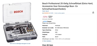 Bosch 20 deligeDrill and Drive Set - bitset voor €23,91 bij Amazon