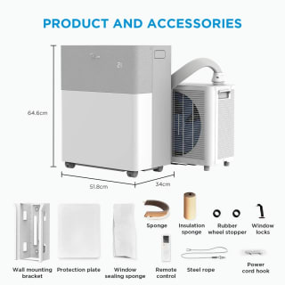 : Midea PortaSplit 4 in 1 Air Conditioner, Heater, Dehumidifier & Ventilat