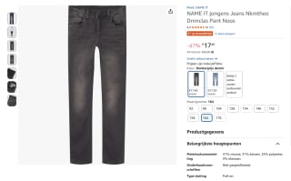 NAME IT jongens Jeans 'Theo' voor €17,40 bij Amazon