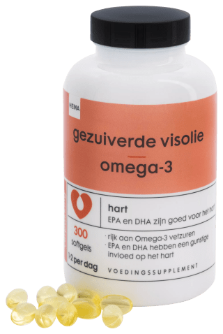Gezuiverde visolie omega-3 (300 stuks) voor €16,99 bij Hema