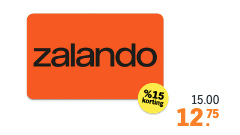 15% korting op Wehkamp, Hunkemöller of zalando cadeaukaarten in de AH voordeelshop