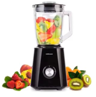 Mellerware Batidora vaso eléctrica 1500W. Jarra cristal 1,5L, 6 cuchillas por 28,48€