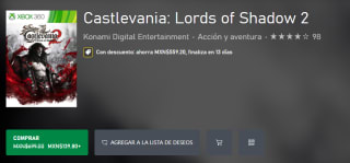 Castlevania: Lords of Shadow 2 por $140 | Oferta Xbox Store