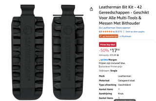 Leatherman Bit Kit - 42 Gereedschappen voor €17,50 bij Amazon