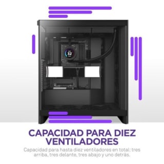 NZXT H7 Flow 2024 Cristal Templado USB 3.2 Negra pour 102,29€