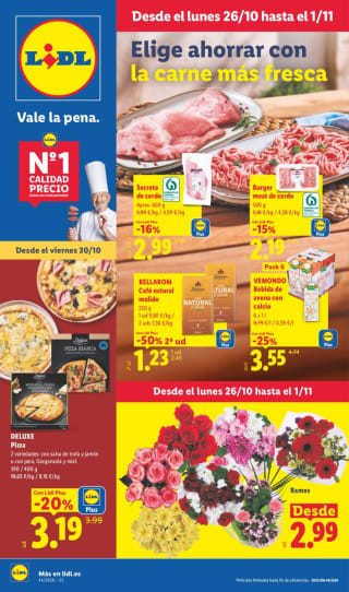 Folleto Lidl Alimentación 26/10–01/11: Bellarom 250 g 2ª ud 1,23€ con Lidl Plus