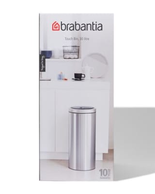 Brabantia Touch Bin Flat Top prullenbak 30L voor €59,99 bij HEMA