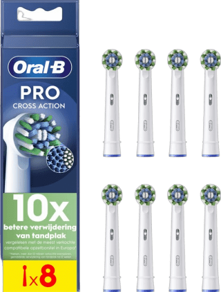 10x Oral-B CrossAction CleanMaximiser Opzetborstel voor €22,95 bij iBOOD