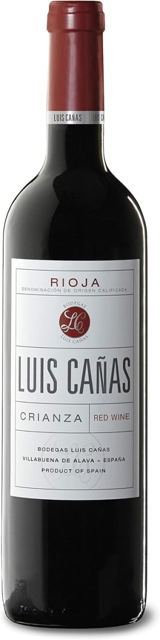 Botella de Vino Tinto Rioja Crianza - Luis Cañas - 75 cl por 9,60€ en amazon