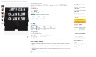 Calvin Klein Trunk NB3611 3 Unidades por $648 | Amazon