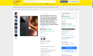 Realme GT 7t 5G 256GB por $6,878 | Mercado Libre (BBVA)