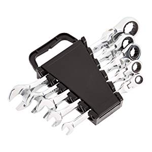 Amazon Basics Juego de llaves de trinquete, flexibles, métricas, 5 Unidad por 14.96€