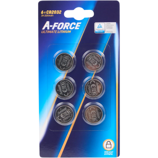 Pilas de botón A-Force CR2032 (pack 6) por 0,78€ en Action