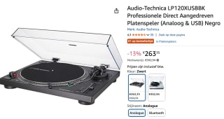 Audio-Technica AT-LP120XUSB Platenspeler voor €263,35 bij Amazon