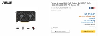 Tarjeta ASUS AMD Radeon RX 9060 XT DUAL por $7,739 | CyberPuerta