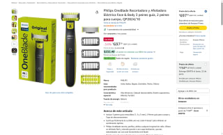Philips OneBlade QP2824/10 por $697 | Oferta Amazon