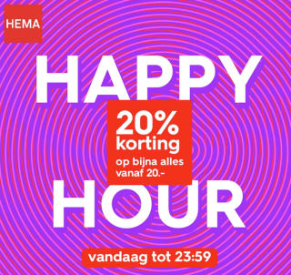 HEMA Happy Hour vanaf 17:00