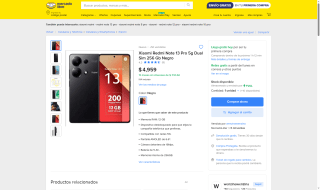 Xiaomi Redmi Note 13 Pro 256GB por $4,959 | Oferta Mercado Libre