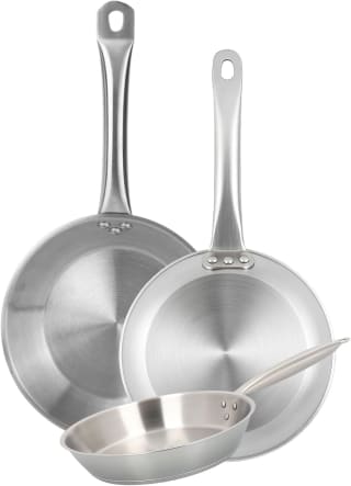 Well Home Set de 3 Sartenes 20, 24, 28cm Acero inoxidable, Aptas inducción por 26.88€