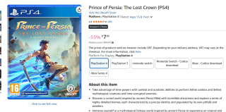 Prince Of Persia: The Lost Crown voor €7,99 bij Amazon