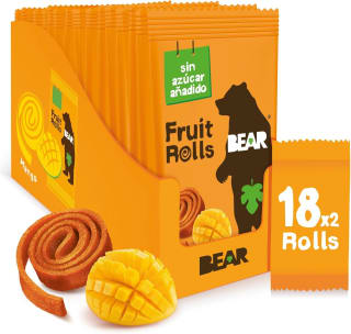 BEAR Rollitos Fruta Sabor Mango 18 bolsitas de 20g Ingredientes Naturales por 4.68€