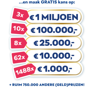 Gratis 3 loten bij VriendenLoterij