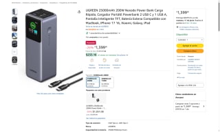Power Bank UGREEN 25000mAh por $1,399 | Oferta Amazon