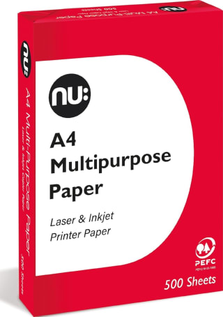 nu: A4 Multi-Purpose Printer Paper (500 sheets) for £1.98 at Amazon