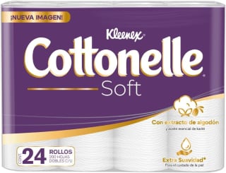 Papel Higiénico Kleenex Cottonelle Soft 24 Rollos por $145 en Amazon