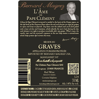 L'Âme de Pape Clément 2022 (Graves AOP, 75 cl) pour 10,65€ chez Leclerc