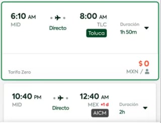 Vuelos Nacionales desde $0 en Viva Aerobus